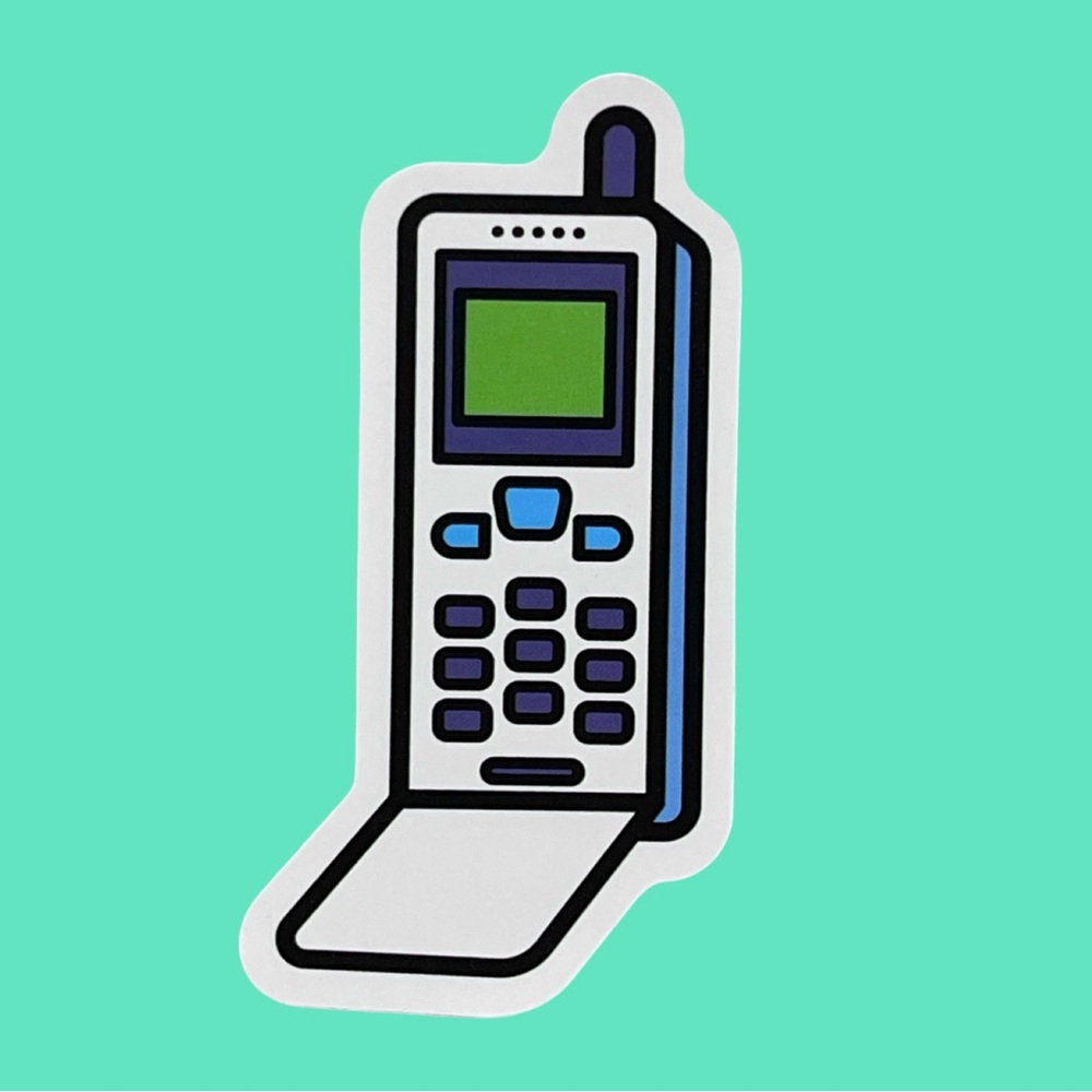 Retro Flip Phone Sticker